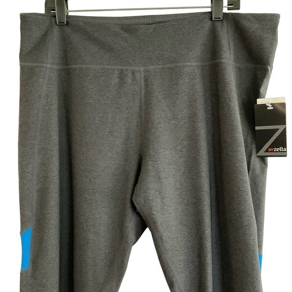 ZELLA Stretch‎ Activewear Below Knee Leggings Pants Gray Blue 3X NEW - Picture 2 of 7